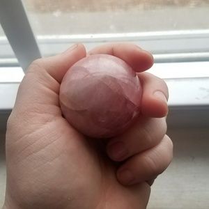 Rose quartz sphere
